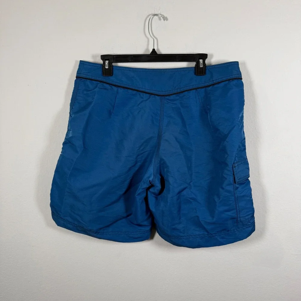 California Surf Designs Mens Blue Nylon Board Shorts Size 36 Made n USA Surfwear